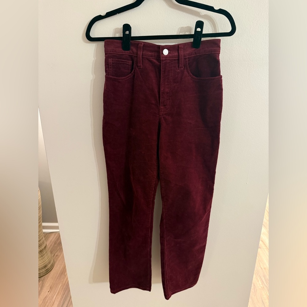 J.Crew Burgundy Corduroy Pants – Size 28P